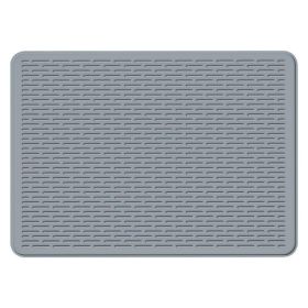 Kitchen Countertop Dish Drainage Stain Prevention Pad (Type: 71 x 50 x 0.3cm, Color: Light Gray)